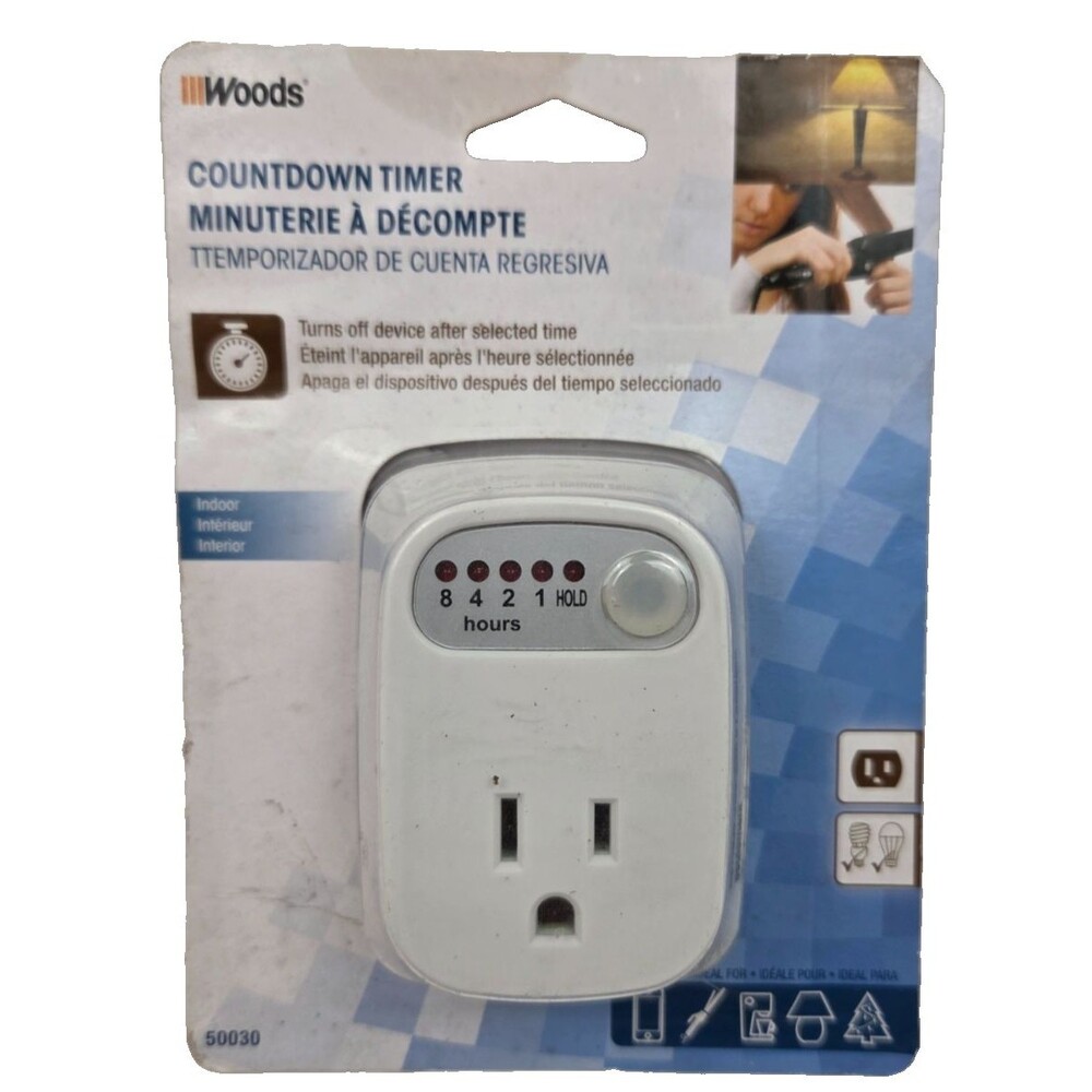 Woods Countdown Timer for Home Devices #50030 New Sealed